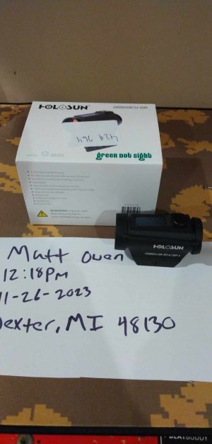 WTS: HOLOSUN 503CU GREEN RETICLE LIKE NEW