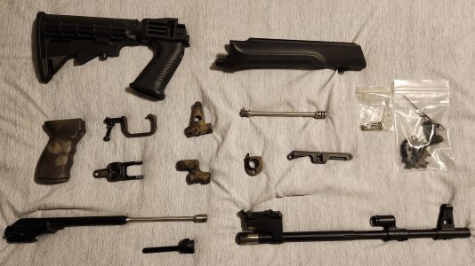 Saiga Barrel, Bolt, Carrier, and misc parts