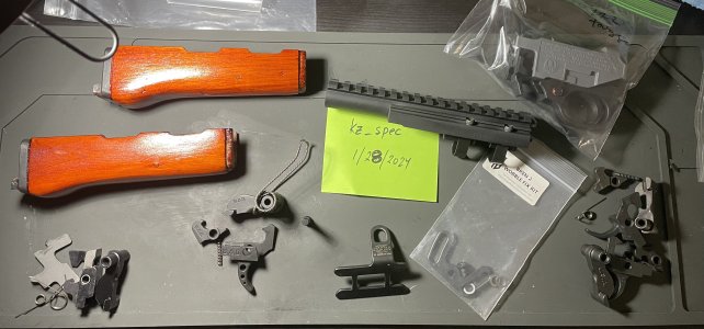 Misc AK stuff: Chinese handguard, E93 sling mount, Haga Bren 2 wobble kit