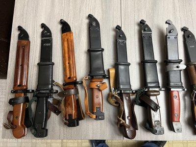 A lot of mags and bayonets