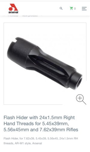 WTB Arsenal Bulgarian Chrome Lined “Egg Beater” 4 Port Flash Hider.