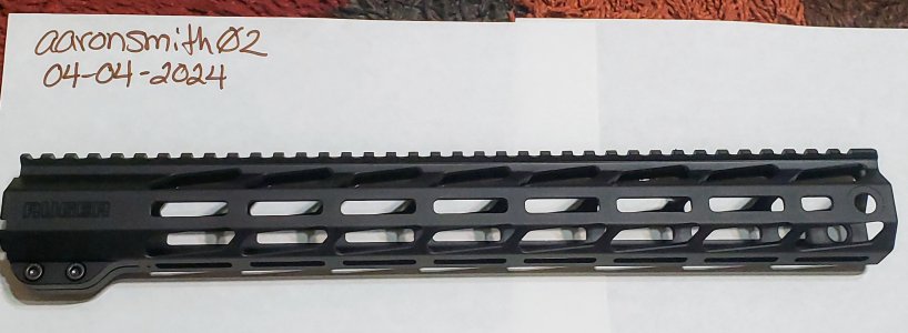 RUGER AR556 OEM 15" FREE-FLOAT HANDGUARD w/Full Top Rail & 3,6,9 Position MLok Slots