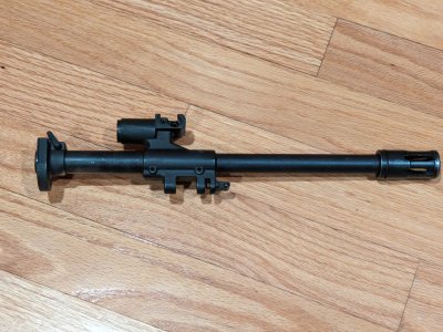 Galil ARM gas block, muzzle brake, front handguard retainer stub