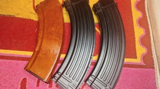 Russian 762x39 Molot 40 round mags and Tula Cyrillic Bakelite mag