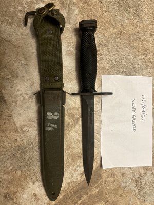 Colt Vietnam Era M7 Bayonet with Original M8A1 Scabbard 62316 Markings