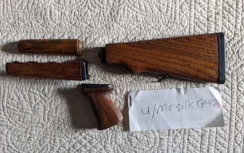 Zastava M76 complete furniture set with rare ferrules.