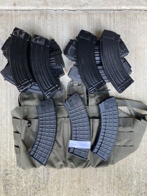 WAFFLE CIRCLE 10/SUPLUS AK MAGS, PARASHOOTER CHEST RIG