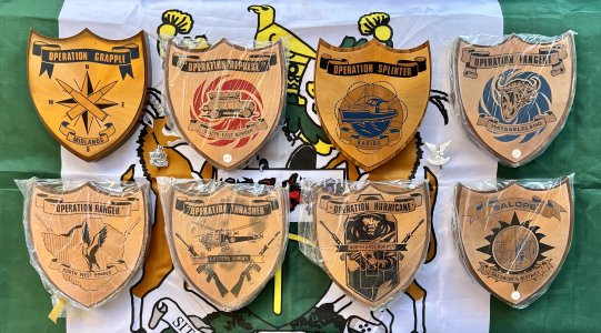 Complete Set Rhodesian Operations Plaques