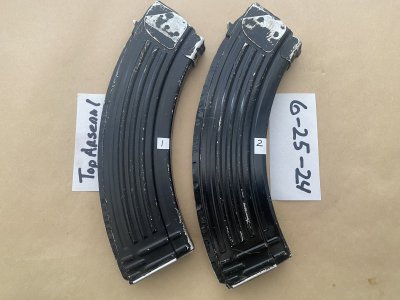 Russian Aluminum Ribbed Experimental 36 rd. Mags (2) in 7.62 RARE - One available