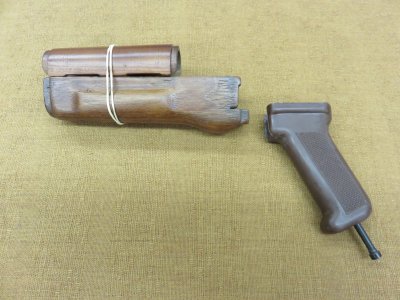 Bulgarian 74 wooden handguard and nylon grip