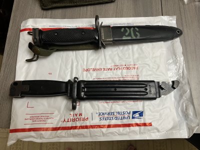 M7 bayonet and yugo bayonet