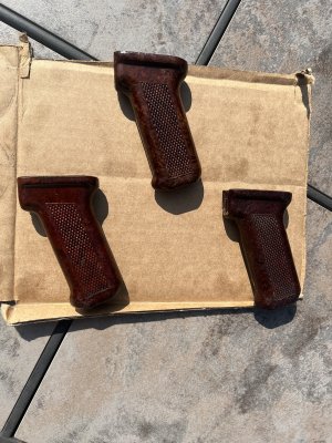 Reddish brown bakelite grips for sale