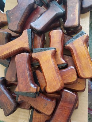 Russian Lamanate wood AK pistol girps at AOptions,LLC