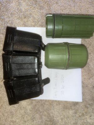 Original Zastava M57 Tokarev Holsters, K98 Ammo Pouch, Yugo Grenade Cases