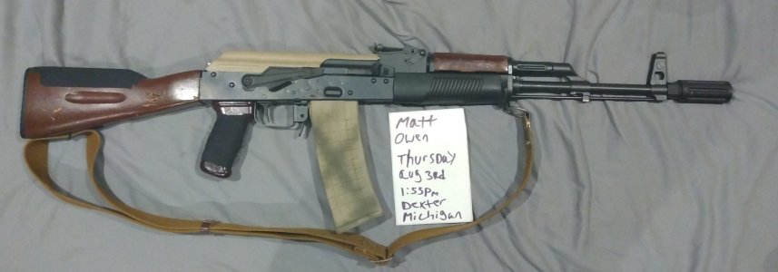 WTS: PAC FORGED SERIES 5.56 AK has forged front trunnion and forged bolt, with beryl extractor and spring and beryl firing pin