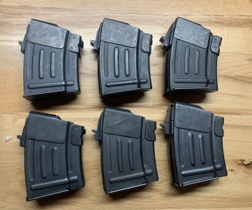 Chinese Flatback Magazines, Circle 10 AK-74 Mags, Blue Maadi Grip