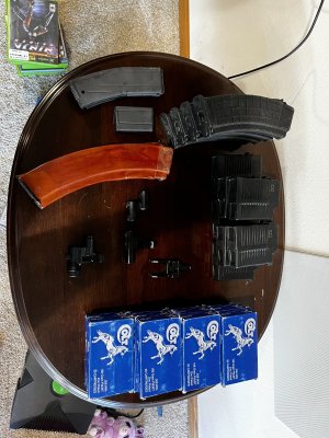 Various Russian mags combo bloc .308 ammo bakelite