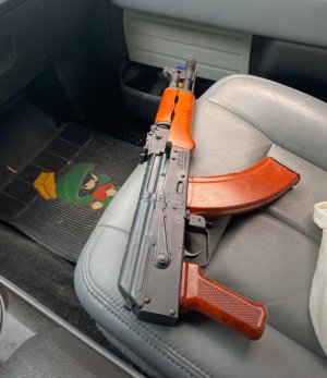 Orange Bakelite hand guard set and polish fat grip