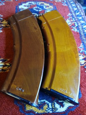 Pair of Russian Tula Cyrillic bakelite mags