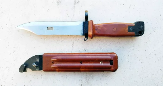 Russian or Bulgarian Bakelite bayonet