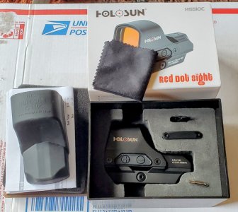 HOLOSUN 510C RED DOT SIGHT W/ DREAM PLASTICS COVER - LIKE NEW