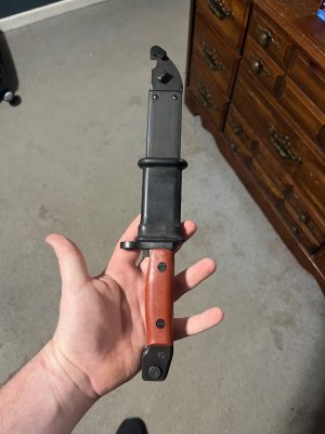 Vietnamese red AK bayonet