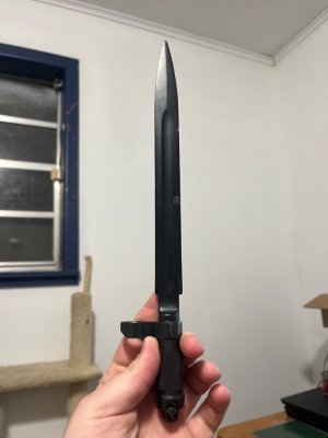 Early rare blued sks bayonet