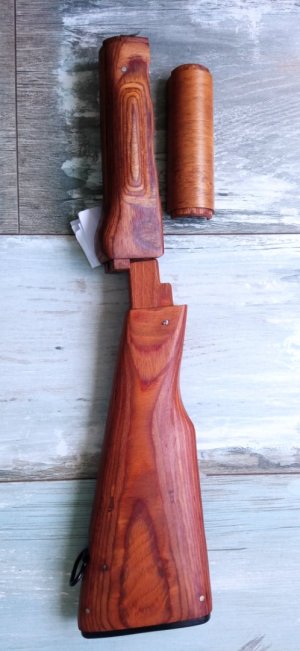 NOS Polish AKM (stamped) laminate furniture SET. Fabryka Broni Radom Armory (circle 11).
