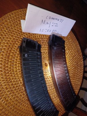1plum molot and 1 true black molot 45rd 545 mag