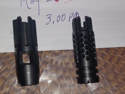 Cnc w. 14x1 lh  ak muzzle brake new/slr synergy 14x1 lh brake new.BOTH come together bundled