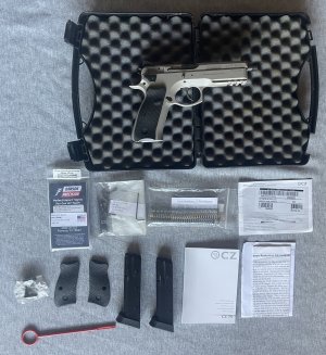 CZ 75 SP-01 Urban Grey w/threaded barrel + Cajunized. $700