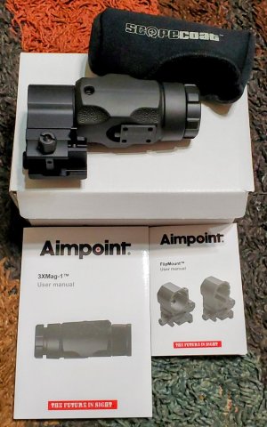 Aimpoint 3XMAG-1 Magnifier w/ Flip-To-Side Twist Mount Base (High) LIKE NEW CONDITION
