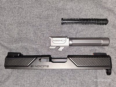 Agency Arms G19 upper, Ruger TD barrels, 14" Mossberg bbl kits, Benelli barrel & parts