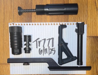 Arsenal 4pc Flash Hider, PWS FSC 47 14x1, Gooseneck Mount, Magpul AFG2, 3.5 Inch Buffer tube