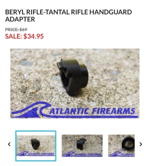 Beryl upper hand guard adapter