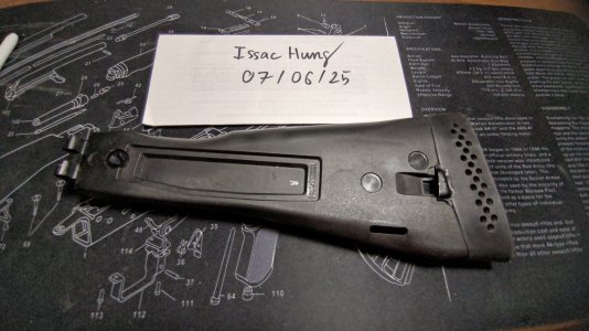 Russian Izhmash AK100 Series Side Folding Stock extra buttpad