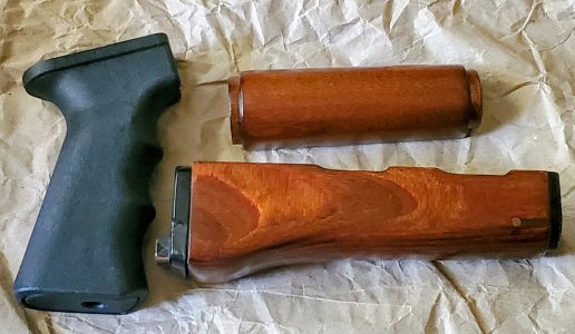 Russian Type 3 Amber Orange Handguard Set w/ Molot Style Grip