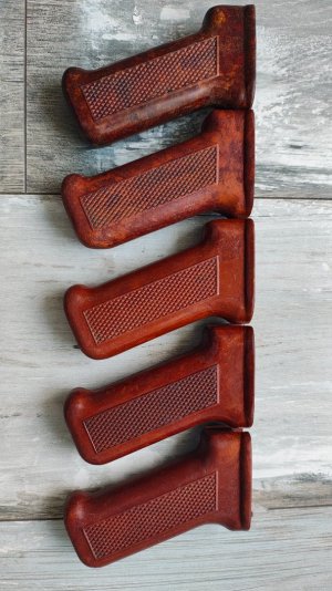Polish PGs bakelite Fatties.  Excellent condition. Fabryka Broni Radom Armory (circle 11).