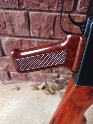 2 Chinese transitional mags & one flatback, JMAC brake, Flecky Russian Plum grip