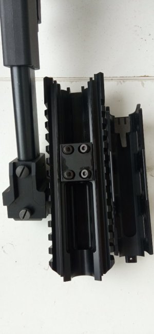 Beryl collapsible stock w/og mounting screws, Beryl quad rail, Beryl Picatinny Optic Rail, Beryl 3-point sling.