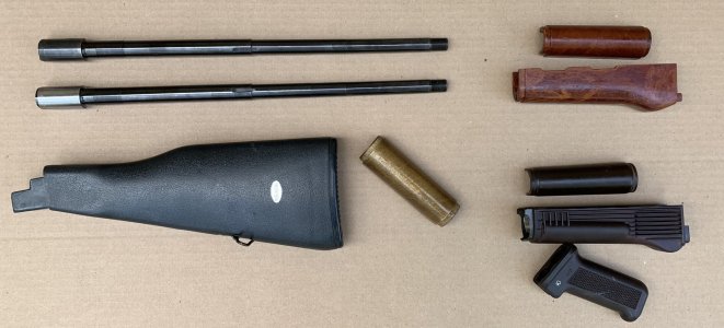 Updated! Romy NOS Barrels, Various Handguards+Bulgy Bakelite & Grips, Chinese Brakes & Stock, Manticore Night Brakes, Saiga Gas Blocks