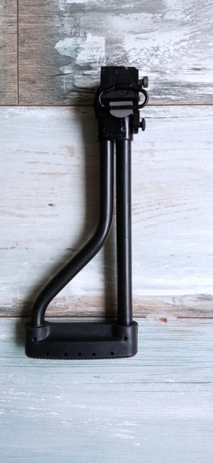 NOS Beryl folding stock with original mounting screws. Unused mint milsurp.  Fabryka Broni Radom Armory (circle 11)