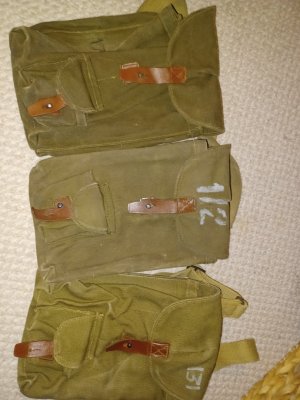 (3)Romanian 4 cell 40 rd. Rpk pouches w numbers