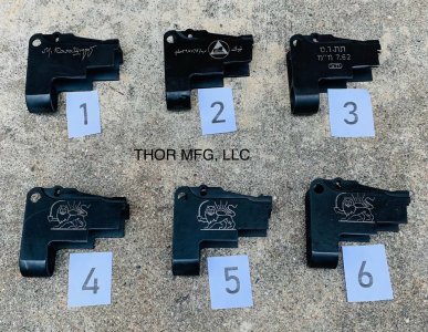 Etched RSB's, RUS Handguards, Romanian Optic Rails, MD Arms Grips, Chinese RPK Brakes, Manticore Brakes, Saiga GB's