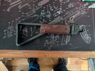 Rare Polytech Side Folding Stock