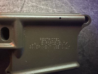 LE Marked Bushmaster Lower - Rattle Canned - Ban Era