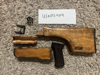 FOR SALE VARIOUS ITEMS! AES10B fruniture set, French MAS 49/56 bayonets, Various AK pistol grips
