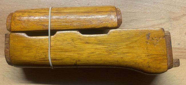 CHINESE AK PARTS: Rear Sight Base W/Leaf, Handguards, Gas Block, Front Sight Base, Handguard Retainer, Black MAADI GRIP