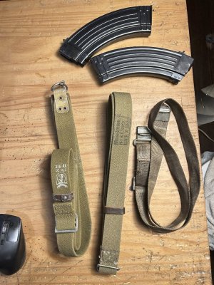 Russian and Hungarian mag, Russian Slings, M16 Seat Belt sling