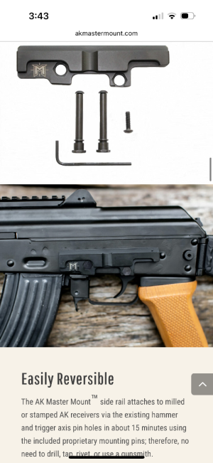 WTB Master mount side rail